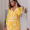 Women Embroidered Straight Kurta