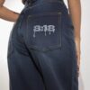 Unisex Mid wash baggy jeans