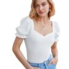 Puff Sleeve Solid Top