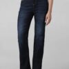 DARK BLUE MID RISE TULGA FLARED JEANS