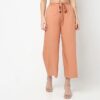 Flare Fit Solid High Rise Palazzos