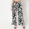 Flare Fit Abstract High Rise Palazzos