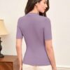 High Neck T Shirt Back