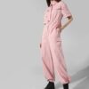 Pink Cargo Jumpsuit