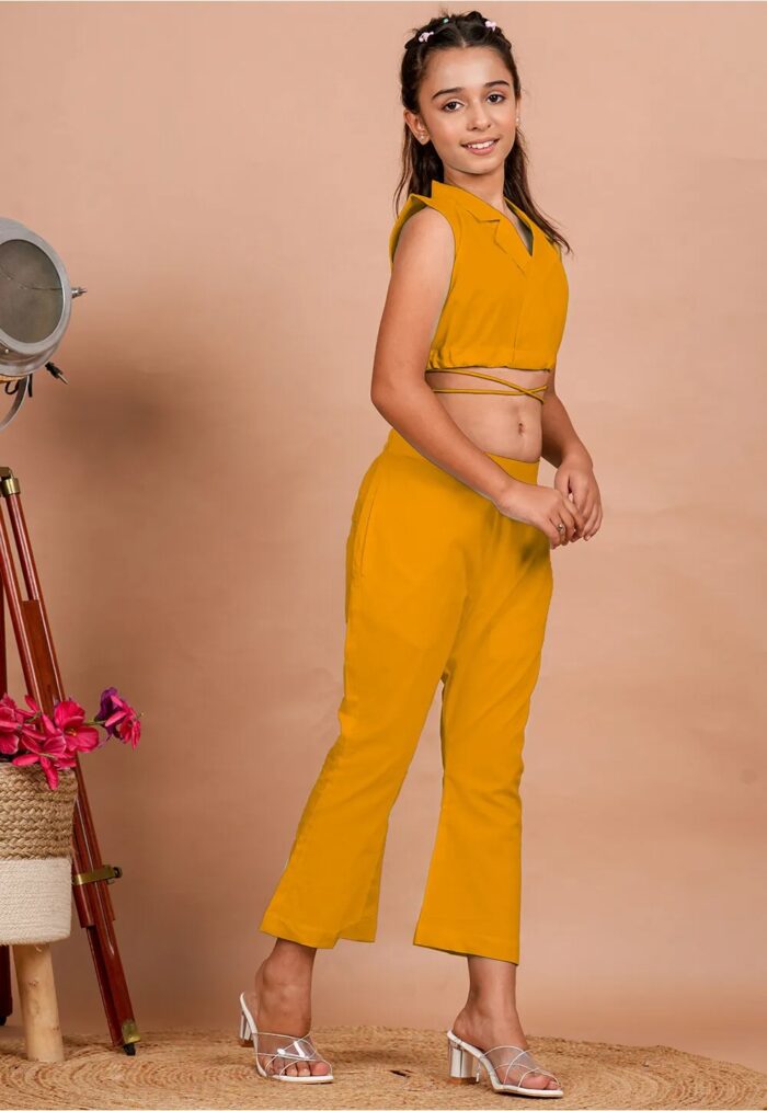 Cotton Adjustable Dori Crop Top Set