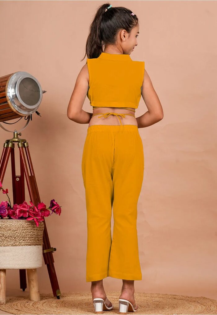 Cotton Adjustable Dori Crop Top Set