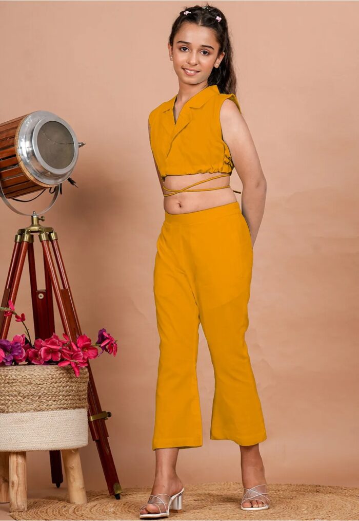 Cotton Adjustable Dori Crop Top Set