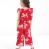 Frilled Sleeveless Floral Printed Top & Bottom Set