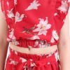 Frilled Sleeveless Floral Printed Top & Bottom Set